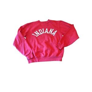 Champion Authentic Athleticwear Indiana Red Sweatshirt Small‎ Block Letter